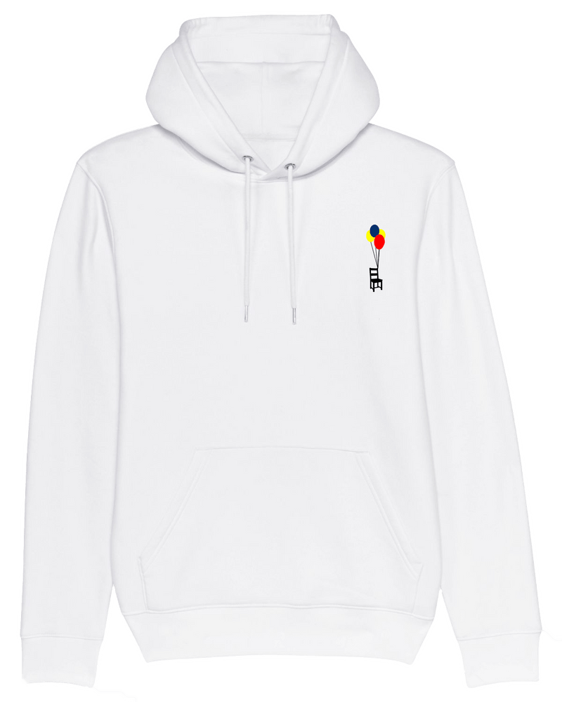 Balloons Hoodie-Hoodie-Clothes with Flair-XS-White-Clothes with Flair, Streetwear brands, streetwear style, urban, fashion, Style, minimalistisch, minimalism, outfit, Stick, Embroidery, cozy, Pulli, sweater,