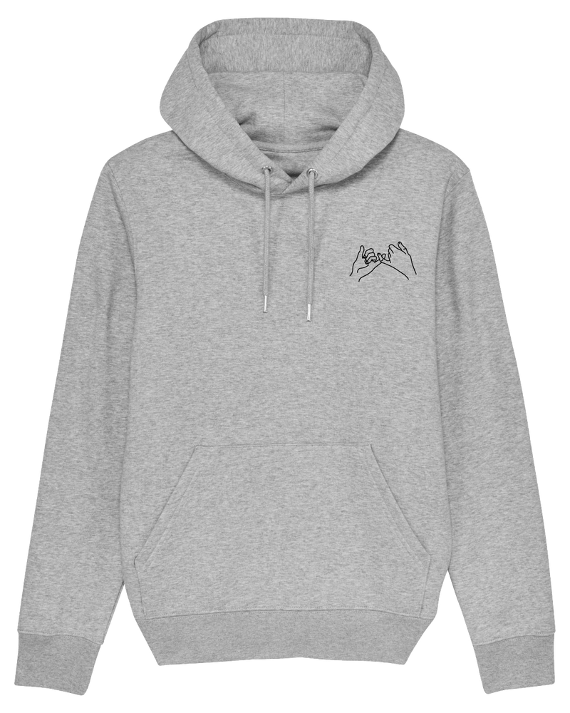 Best Friends Hoodie-Hoodie-Clothes with Flair-XS-Grey-Clothes with Flair, Streetwear brands, streetwear style, urban, fashion, Style, minimalistisch, minimalism, outfit, Stick, Embroidery, cozy, Pulli, sweater,