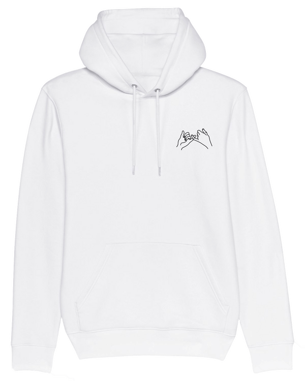 Best Friends Hoodie-Hoodie-Clothes with Flair-XS-White-Clothes with Flair, Streetwear brands, streetwear style, urban, fashion, Style, minimalistisch, minimalism, outfit, Stick, Embroidery, cozy, Pulli, sweater,