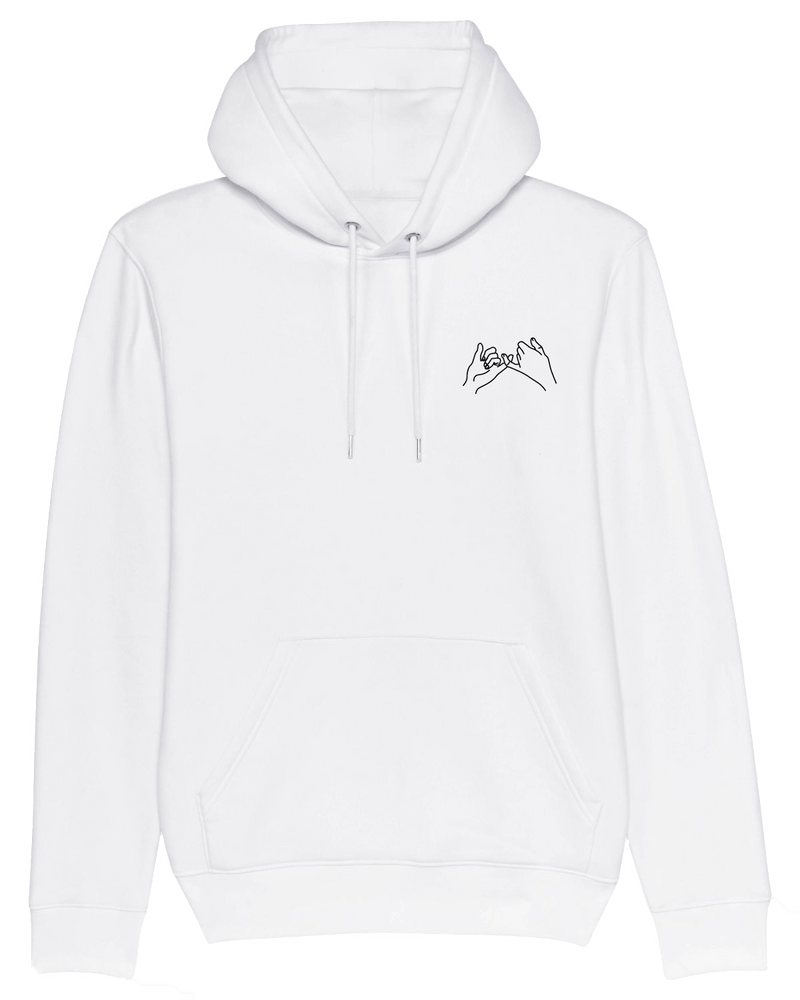 Best Friends Hoodie-Hoodie-Clothes with Flair-XS-White-Clothes with Flair, Streetwear brands, streetwear style, urban, fashion, Style, minimalistisch, minimalism, outfit, Stick, Embroidery, cozy, Pulli, sweater,