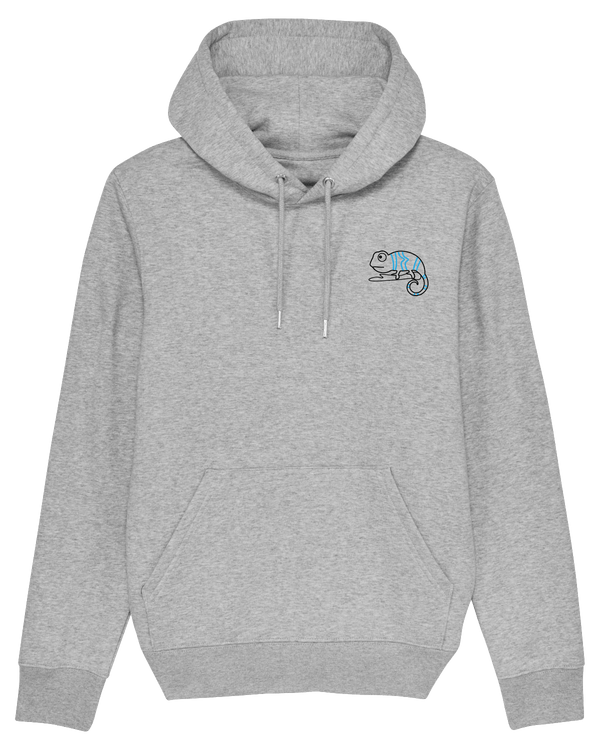 Chamäleon Hoodie-Hoodie-Clothes with Flair-XS-Grey-Clothes with Flair, Streetwear brands, streetwear style, urban, fashion, Style, minimalistisch, minimalism, outfit, Stick, Embroidery, cozy, Pulli, sweater,