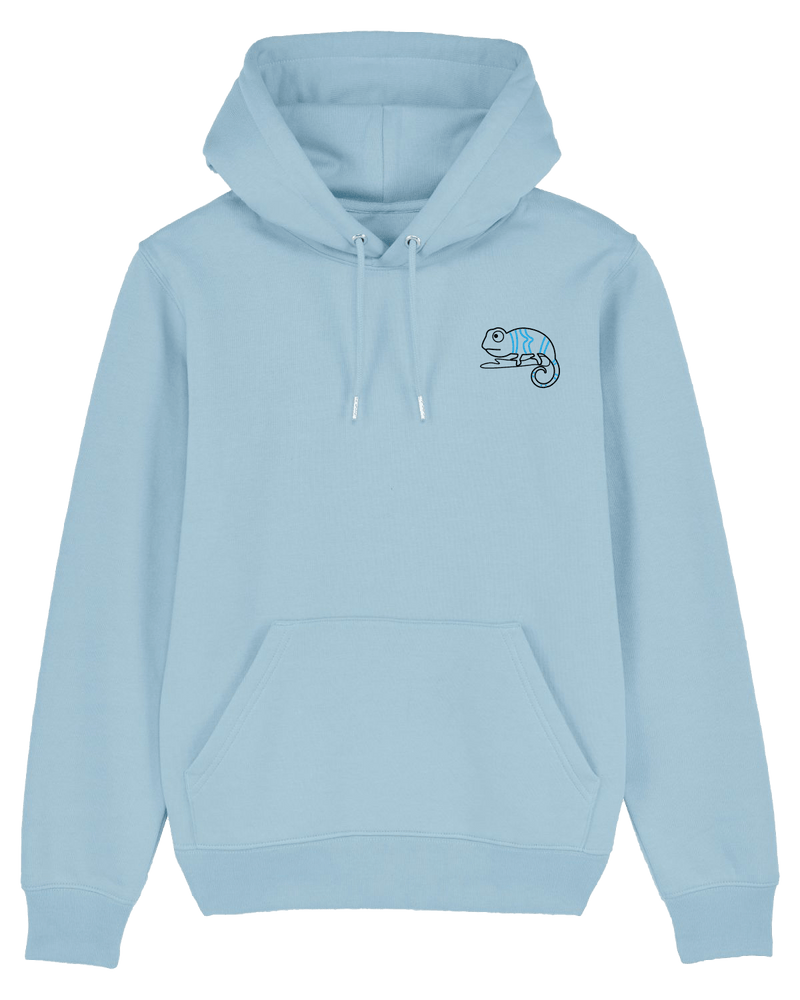 Chamäleon Hoodie-Hoodie-Clothes with Flair-XS-Sky Blue-Clothes with Flair, Streetwear brands, streetwear style, urban, fashion, Style, minimalistisch, minimalism, outfit, Stick, Embroidery, cozy, Pulli, sweater,