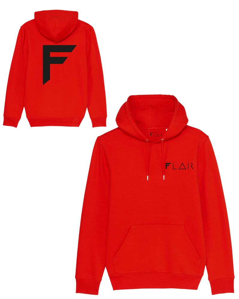 Flair Hoodie-Hoodie-Clothes with Flair-XS-Red-Clothes with Flair, Streetwear brands, streetwear style, urban, fashion, Style, minimalistisch, minimalism, outfit, Stick, Embroidery, cozy, Pulli, sweater,