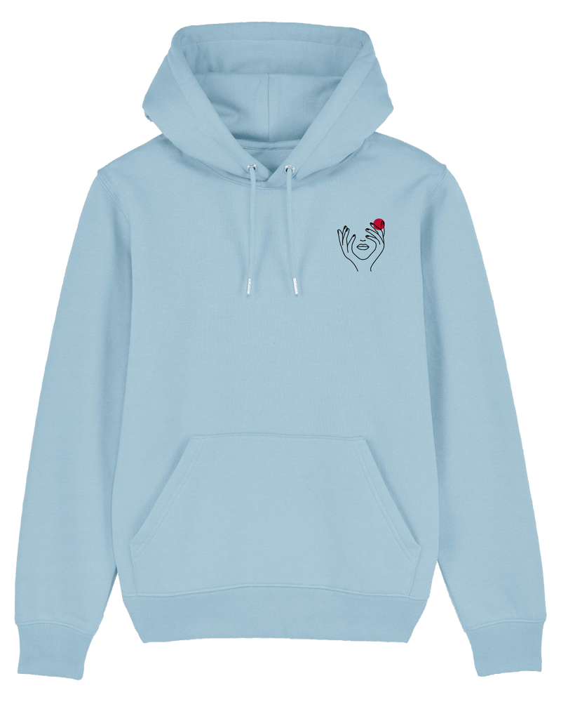 Hands Hoodie-Hoodie-Clothes with Flair-XS-Sky Blue-Clothes with Flair, Streetwear brands, streetwear style, urban, fashion, Style, minimalistisch, minimalism, outfit, Stick, Embroidery, cozy, Pulli, sweater,