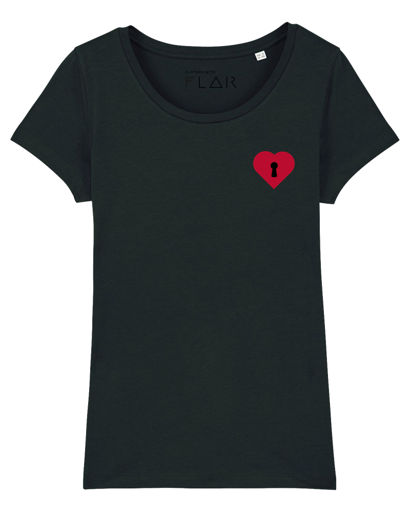 Heart-T-Shirt Damen-Clothes with Flair-XS-Black-Clothes with Flair Streetwear brands, streetwear style, streetwear clothing, mens streetwear, streetwear shop streetwear outfits west coast streetwear urban streetwear streetwear hoodies best streetwear brands hypebeast brands streetwear fashion urban fashion urban style clothing urban street style urban style shop urban style men sweater sweatshirt outfits Flair Clothes with flair clotheswithflair hoodie