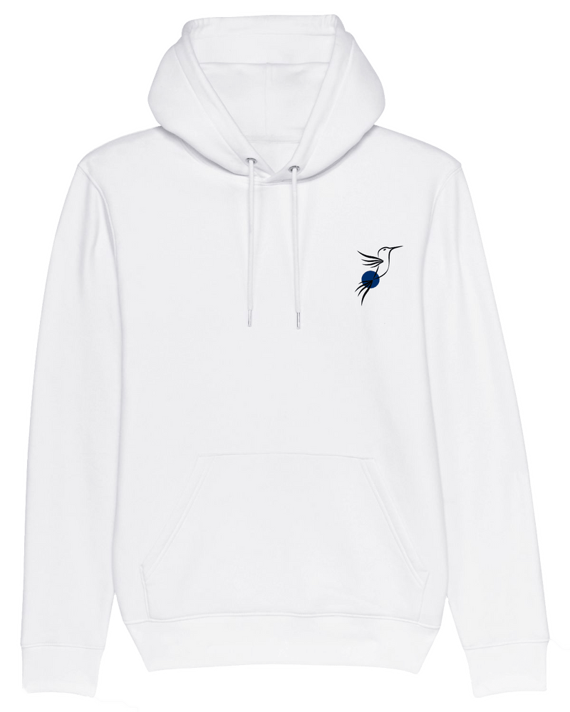 Kolibri Hoodie-Hoodie-Clothes with Flair-XS-White-Clothes with Flair, Streetwear brands, streetwear style, urban, fashion, Style, minimalistisch, minimalism, outfit, Stick, Embroidery, cozy, Pulli, sweater,