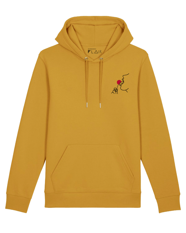 Lick It Hoodie-Hoodie-Clothes with Flair-XS-Ochre-Clothes with Flair, Streetwear brands, streetwear style, urban, fashion, Style, minimalistisch, minimalism, outfit, Stick, Embroidery, cozy, Pulli, sweater,