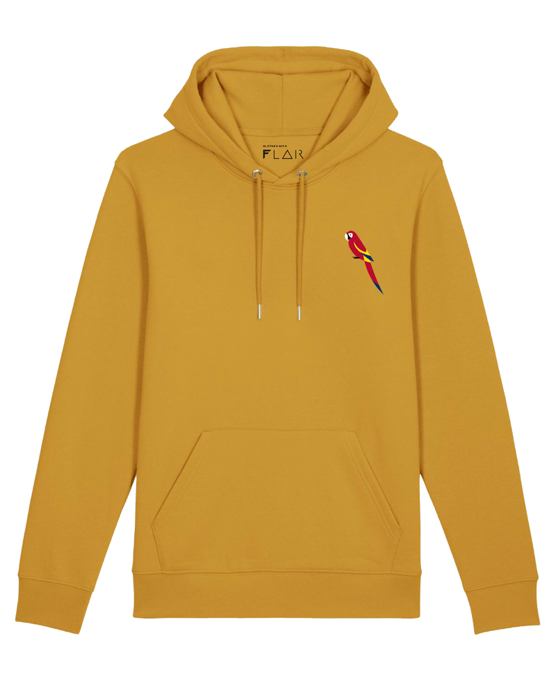 Papagei Hoodie-Hoodie-Clothes with Flair-XS-Ochre-Clothes with Flair, Streetwear brands, streetwear style, urban, fashion, Style, minimalistisch, minimalism, outfit, Stick, Embroidery, cozy, Pulli, sweater,