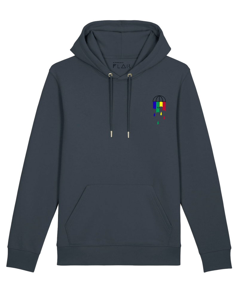 Regenschirm Hoodie-Hoodie-Clothes with Flair-Clothes with Flair, Streetwear brands, streetwear style, urban, fashion, Style, minimalistisch, minimalism, outfit, Stick, Embroidery, cozy, Pulli, sweater,