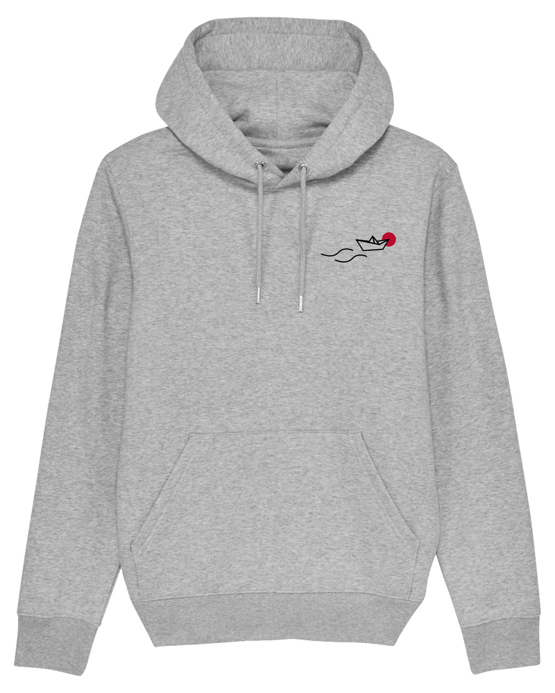 Schiff Hoodie-Hoodie-Clothes with Flair-XS-Grey-Clothes with Flair, Streetwear brands, streetwear style, urban, fashion, Style, minimalistisch, minimalism, outfit, Stick, Embroidery, cozy, Pulli, sweater,