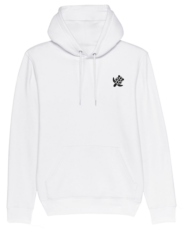 Schildkröte-Hoodie-Clothes with Flair-XS-White-Clothes with Flair, Streetwear brands, streetwear style, urban, fashion, Style, minimalistisch, minimalism, outfit, Stick, Embroidery, cozy, Pulli, sweater,