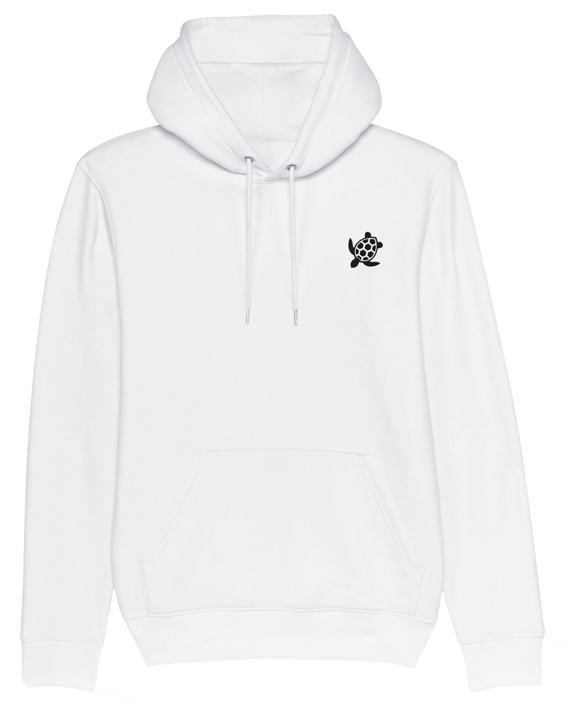 Schildkröte-Hoodie-Clothes with Flair-XS-White-Clothes with Flair, Streetwear brands, streetwear style, urban, fashion, Style, minimalistisch, minimalism, outfit, Stick, Embroidery, cozy, Pulli, sweater,