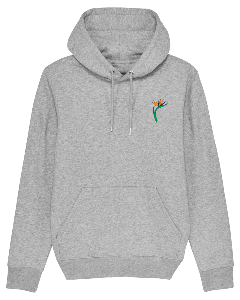 Strelitzie Hoodie-Hoodie-Clothes with Flair-XS-Grey-Clothes with Flair, Streetwear brands, streetwear style, urban, fashion, Style, minimalistisch, minimalism, outfit, Stick, Embroidery, cozy, Pulli, sweater,