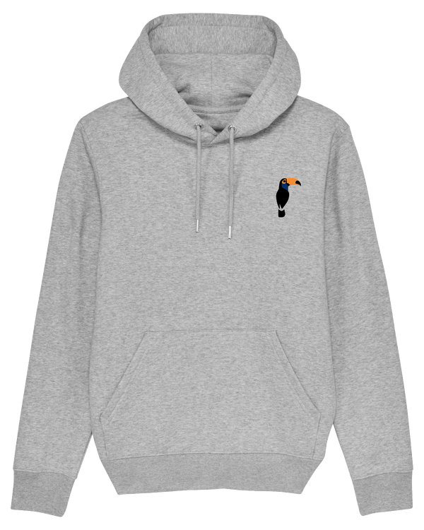 Toucan Hoodie-Hoodie-Clothes with Flair-XS-Grey-Clothes with Flair, Streetwear brands, streetwear style, urban, fashion, Style, minimalistisch, minimalism, outfit, Stick, Embroidery, cozy, Pulli, sweater,