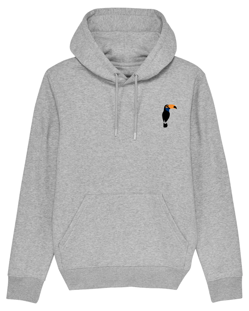 Toucan Hoodie-Hoodie-Clothes with Flair-XS-Grey-Clothes with Flair, Streetwear brands, streetwear style, urban, fashion, Style, minimalistisch, minimalism, outfit, Stick, Embroidery, cozy, Pulli, sweater,