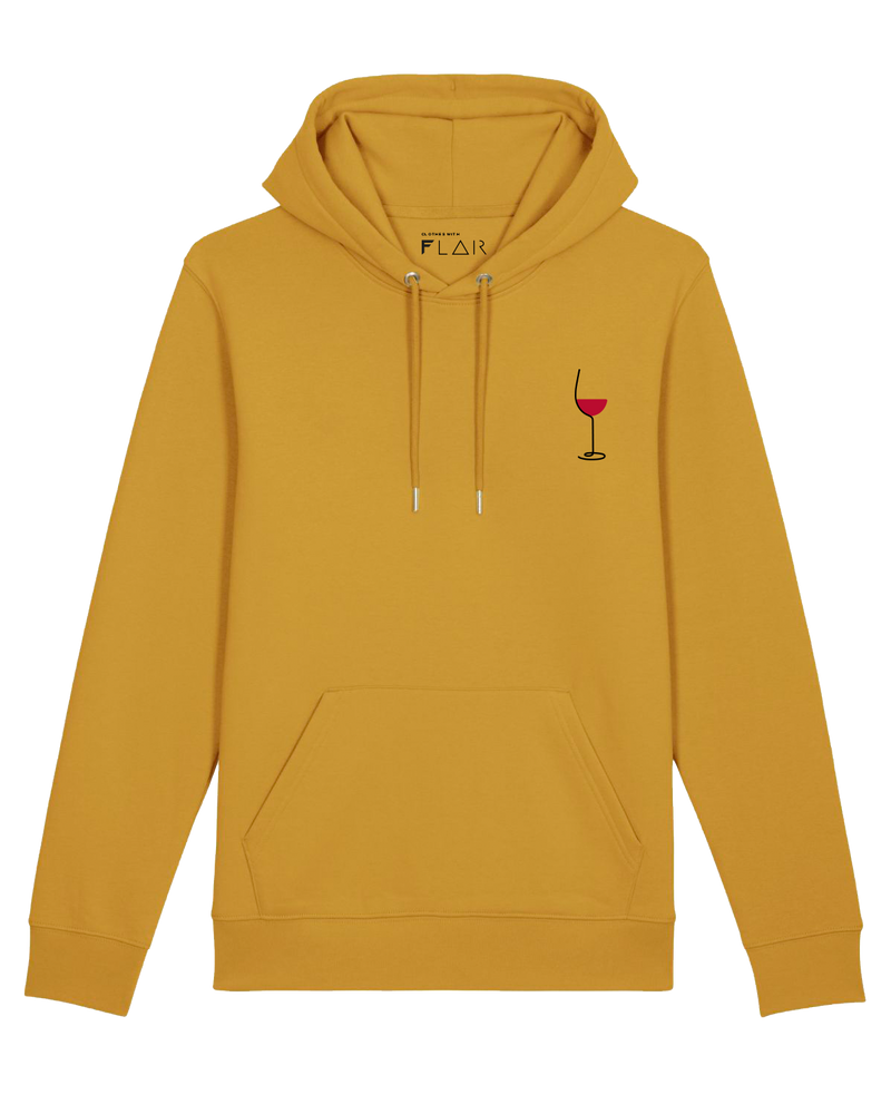 Wine Hoodie-Hoodie-Clothes with Flair-XS-Ochre-Clothes with Flair, Streetwear brands, streetwear style, urban, fashion, Style, minimalistisch, minimalism, outfit, Stick, Embroidery, cozy, Pulli, sweater,