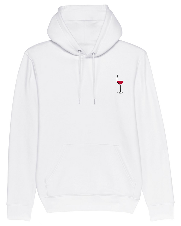 Wine Hoodie-Hoodie-Clothes with Flair-XS-White-Clothes with Flair, Streetwear brands, streetwear style, urban, fashion, Style, minimalistisch, minimalism, outfit, Stick, Embroidery, cozy, Pulli, sweater,