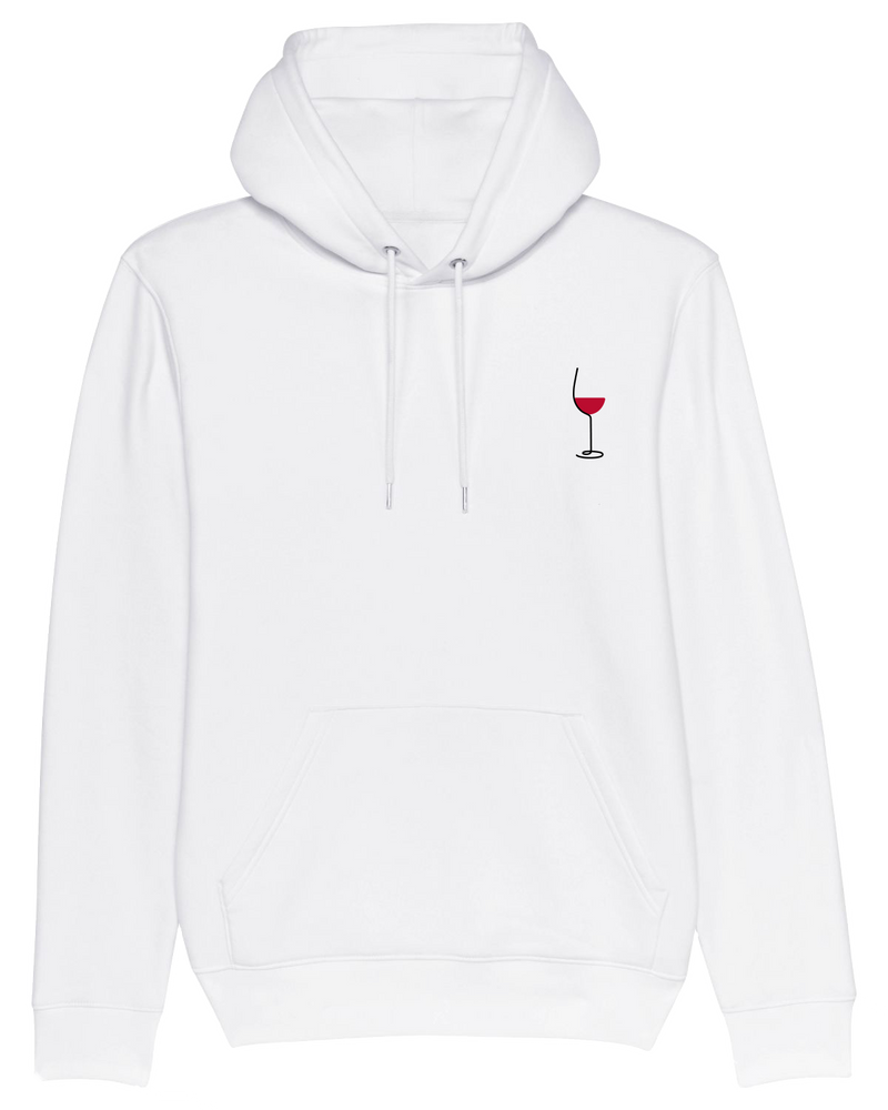 Wine Hoodie-Hoodie-Clothes with Flair-XS-White-Clothes with Flair, Streetwear brands, streetwear style, urban, fashion, Style, minimalistisch, minimalism, outfit, Stick, Embroidery, cozy, Pulli, sweater,